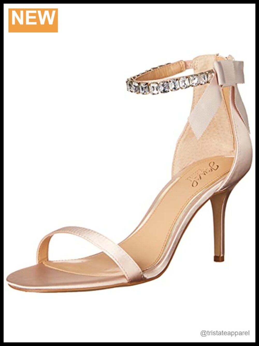 Women's Satin Heeled Sandals with Ankle Strap, Stiletto Heel, Padded Comfort,